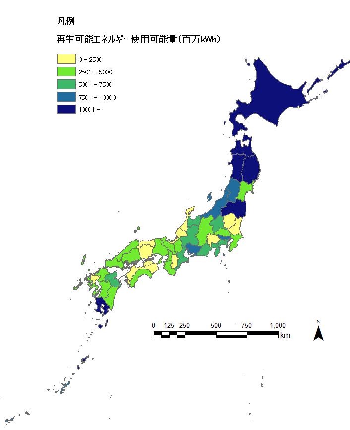 再生可能エネルギー使用可能量